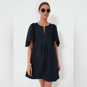 Deep Navy Finley Flutter Sleeve Dress by Pomander Place
